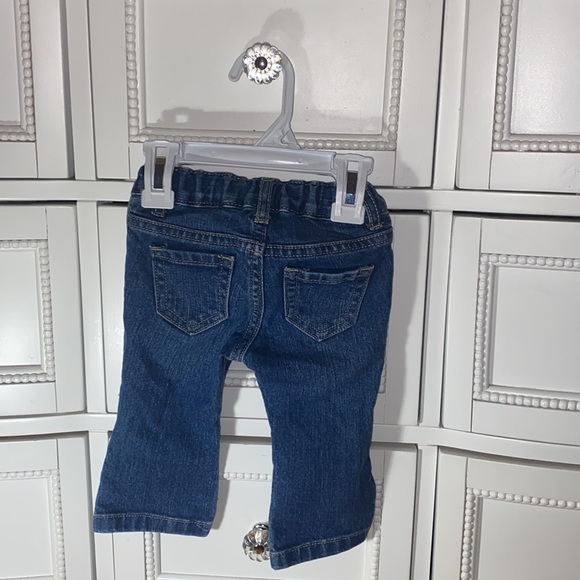 6-9 month bootcut denim jeans. Gently used - Picture 2 of 2